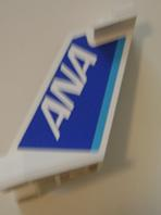 Lego Tail Wedge with ANA Air Logo Pattern on Both Sides (Stickers) - Set 4032-7