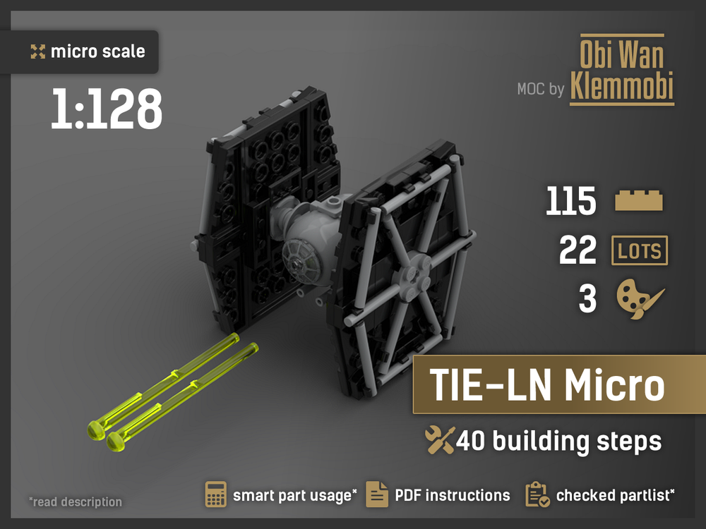 Lego Micro Series TIE-LN, 1:128