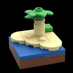 Mini Animal Crossing Tile Beach corner Summer