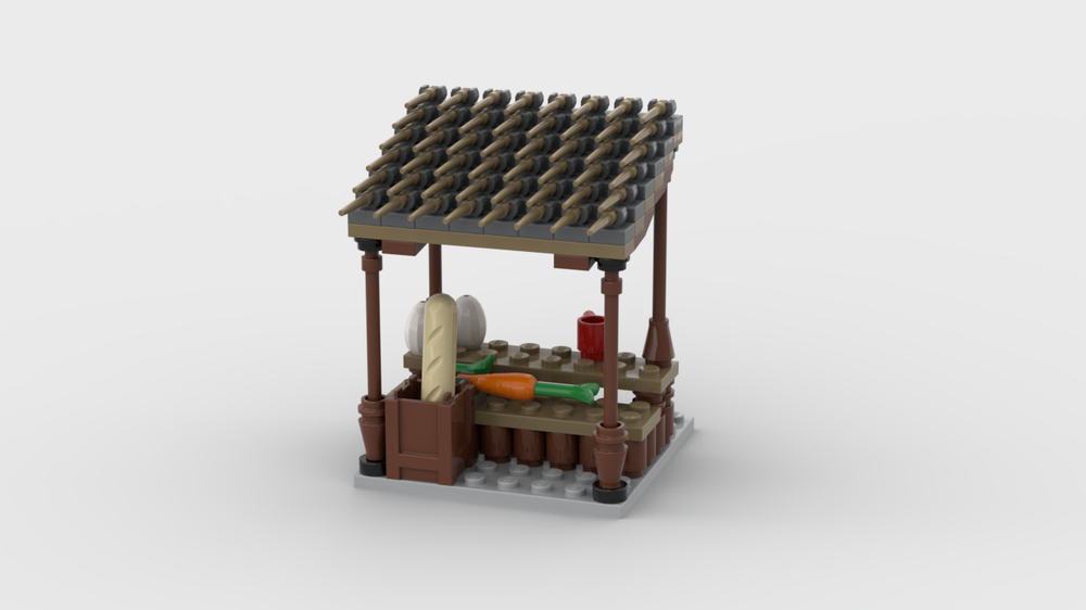 Lego Brick Valley Food Market Stall