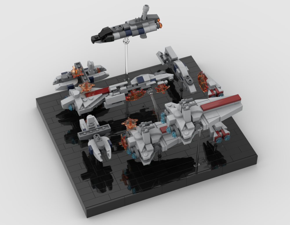 Lego Battle of Coruscant Diorama