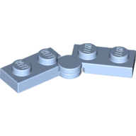 Lego Hinge Plate 1 x 4 Swivel Top / Base - Solid Clip [Complete Assembly] / Bright Light Blue