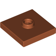 Lego Plate Special 2 x 2 with Groove and Center Stud (Jumper) / Dark Orange