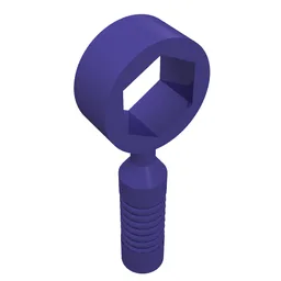 Tool Wrench / Spanner, Box [6-Rib Handle] / Dark Purple