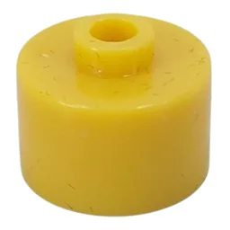 Pen Bead, Round Long, Flat Edge / Yellow