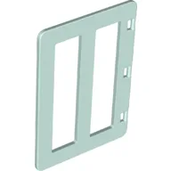 Duplo Door with Two Long Window Panes / Light Aqua