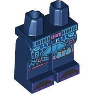 Lego Hips and Dark Blue Legs with Dark Azure Circuitry, Straps, Lavender Buckles, Magenta Toes print / Dark Blue