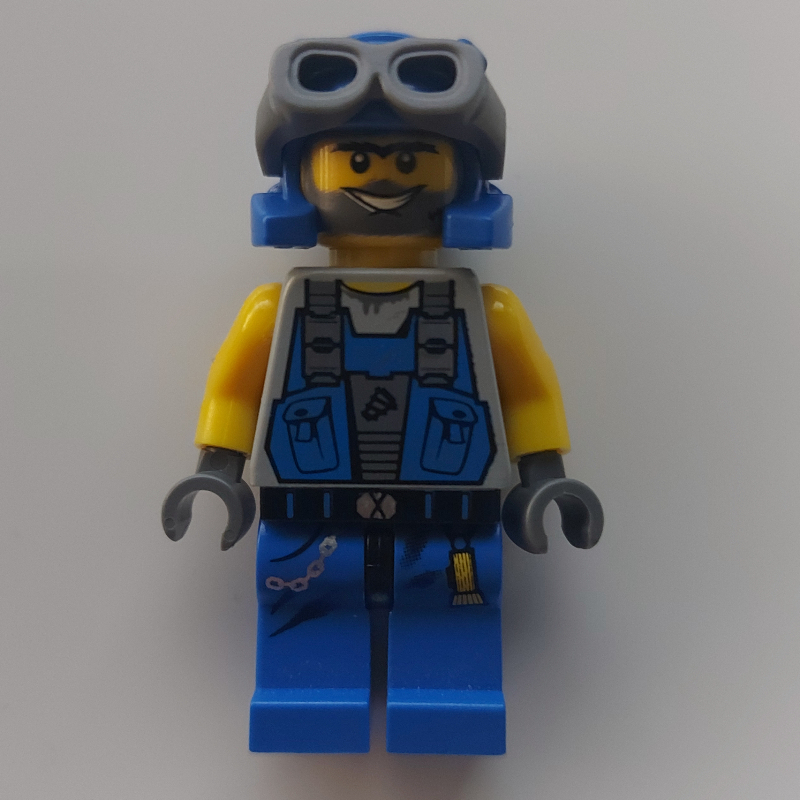 Lego Duke, Blue with Yellow Arms, Goggles