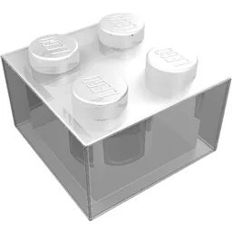 Brick 2 x 2 without Inside Ridges / Trans-Clear