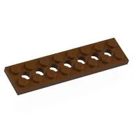 Technic Plate 2 x 8 [7 Holes] / Reddish Brown