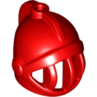 Lego Helmet with Fixed Grill and Plume Hole (Castle) / Red
