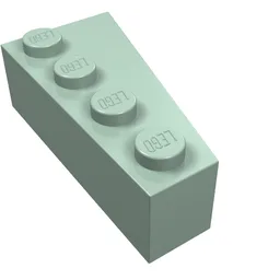 Brick Wedged, Angled 4 x 2 Left / Sand Green