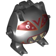 Body Spider Bytez with Dark Red Eyes, Tan Teeth Print / Black