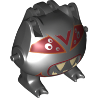 Lego Body Spider Bytez with Dark Red Eyes, Tan Teeth print / Black