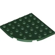 Plate Round Corner 6 x 6 / Dark Green