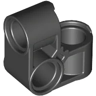 Technic Pin Connector Perpendicular 2 x 2 Bent / Black