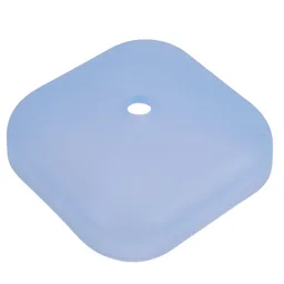 Clikits Container Box, Top / Lid, Square with 1 Hole / Bright Light Yellow