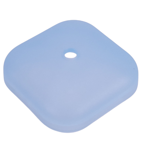 Lego Clikits Container Box, Top / Lid, Square with 1 Hole / Trans-Light Royal Blue