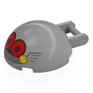 Windscreen 4 x 4 x 1 2/3 Canopy Half Sphere with Handle with Robotnik Face Print / Light Bluish Gray