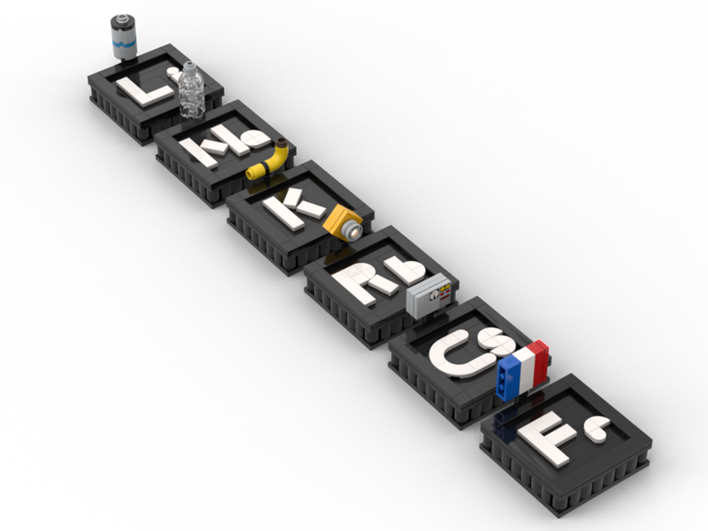 Lego Alkali Metals: The Periodic Table of the Elements