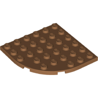 Lego Plate Round Corner 6 x 6 / Medium Nougat