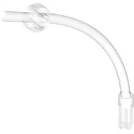 Bar Curved with Axle End and 1 x 1 Round Plate / Trans-Clear