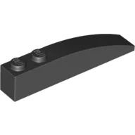 Brick Curved 6 x 1 / Black