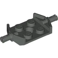 Plate Special 2 x 2 with Wheels Holder Wide / Dark Gray