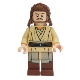 Qui-Gon Jinn, Printed Reddish Brown Legs, No Cape