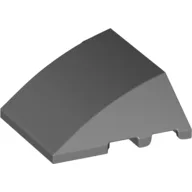 Brick Wedged, Curved 4 x 3 No Studs [Plain] / Dark Bluish Gray