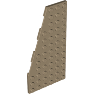 Lego Wedge Plate 6 x 12 Left / Dark Tan