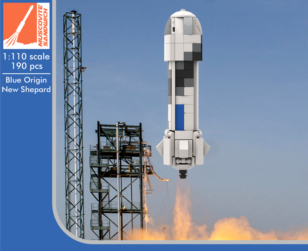 Lego Blue Origin New Shepard [1:110 scale]