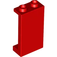 Panel 1 x 2 x 3 [Side Supports / Hollow Studs] / Red
