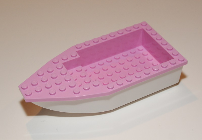 Lego Boat, Hull Unitary 16 x 8 with Bright Pink Top (28533 / 28535)