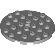 Plate Round 6 x 6 with Hole / Light Bluish Gray