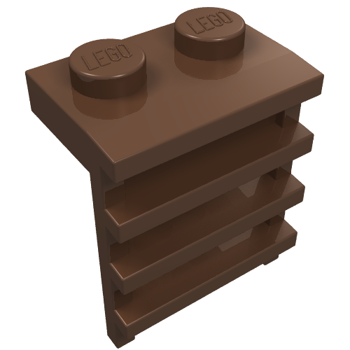Lego Plate Special 1 x 2 with Ladder / Brown