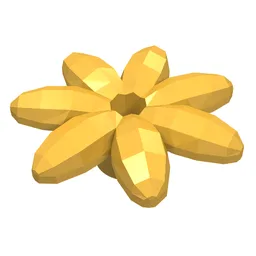 Plant, Outdoor Accessory Kit, Flower with 7 Thin Petals and Pin