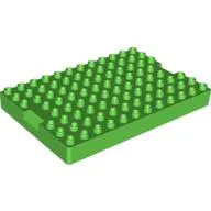 Duplo Brick 8 x 12 with 1 x 2 Indents on Ends (5931 Container Top) / Bright Green