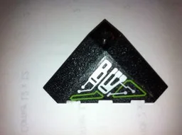 Wedge 4 x 4 (Slope 18 Corner) with Silver and Lime Circuitry Pattern (Sticker) - Set 7713