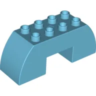 Duplo Brick 2 x 6 x 2 Curved with 2 x 2 Cutout on Bottom