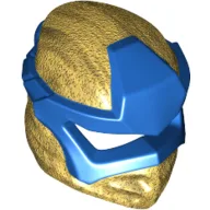 Wrap with Angular Mask Blue Pattern [Plain] / Pearl Gold
