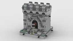 Mini-Medieval-Modulars 39 - "Wall with small gate"