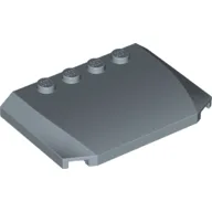 Brick Wedged, Curved Triple 4 x 6 x 2/3 with 4 Studs / Sand Blue