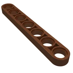 Technic Beam 1 x 7 Thin / Reddish Brown