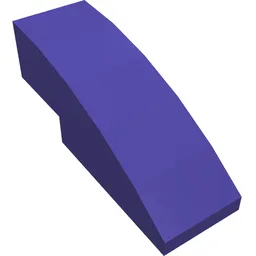 Brick Curved 3 x 1 No Studs / Dark Purple
