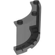 Lego Panel 4 x 4 x 3 Quarter Cylinder / Trans-Black
