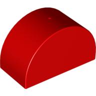 Lego Duplo Brick 2 x 4 x 2 Curved Top / Red
