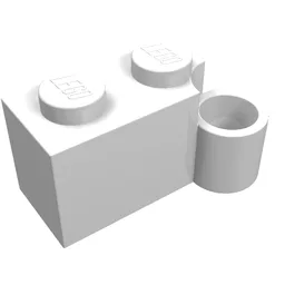 Hinge Brick 1 x 4 [Lower] / White