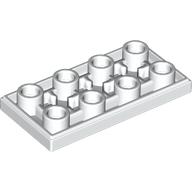 Lego Tile Special 2 x 4 Inverted / White