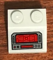 Slope 45 2 x 2 with SW Resistance Bomber Control Panel with Red Screen Pattern (Sticker) - Set 75188